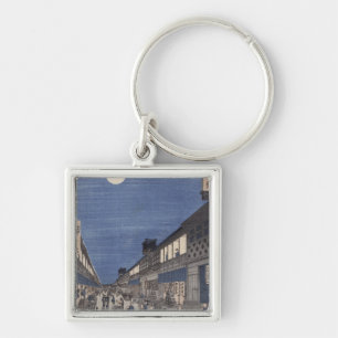 Night time view of Saruwaka Street Keychain