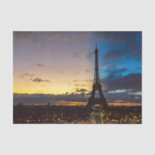 Night to Day over Eiffel tower from Trocadero Tissue Paper