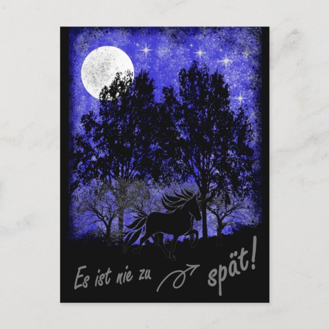 Night Tölter - it's never too late Postcard (Front)