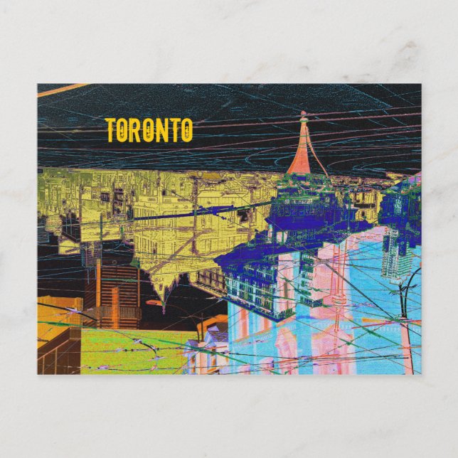 night toronto collage postcard (Front)
