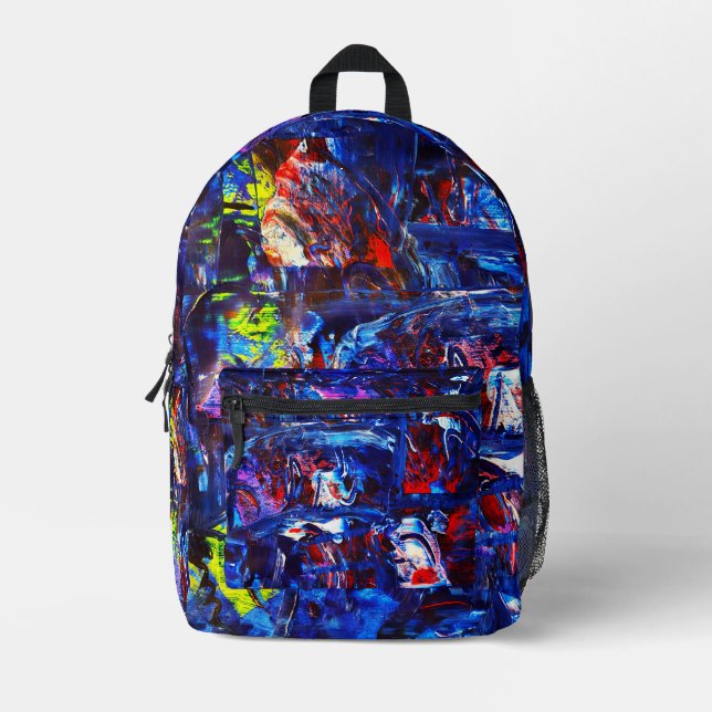 Night town printed backpack (Front)