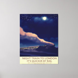 Night Train To London. Canvas Print