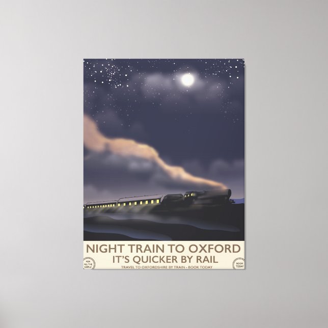 Night train to Oxford Canvas Print (Front)