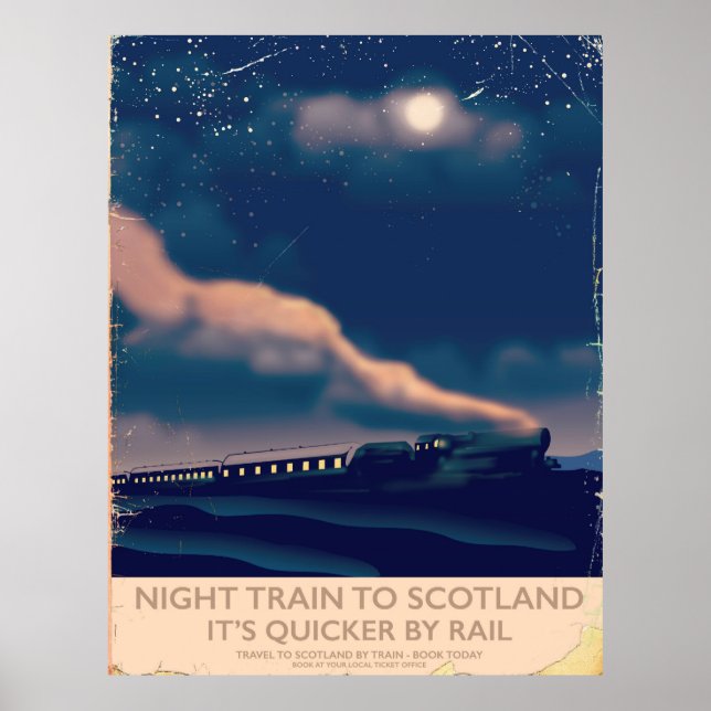 Night train to Scotland Poster (Front)