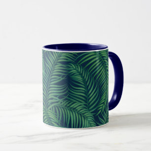 Night Tropical Palm Leaves  Mug