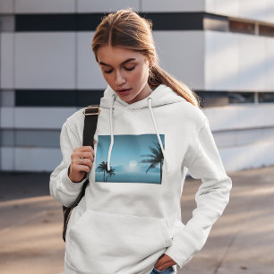 Night Tropical Scenic Hoodie