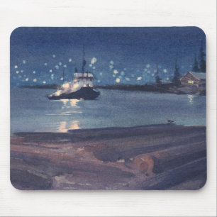NIGHT TUG by SHARON SHARPE Mouse Pad