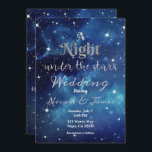 Night Under the Stars Blue Starry Sky Wedding Invi Invitation<br><div class="desc">Customize for any event.</div>