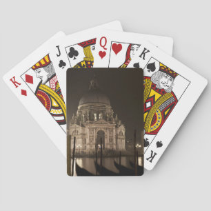 Night view across water of San Giorgio Maggiore Playing Cards