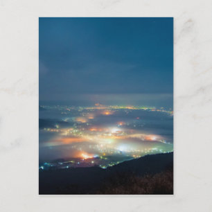 Night View Aso Night Sea Of Clouds Japan Kumamoto Postcard
