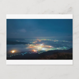 Night View Aso Night Sea Of Clouds Japan Kumamoto Postcard