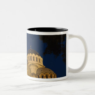 Night view of Alexander Nevski Cathedral Two-Tone Coffee Mug