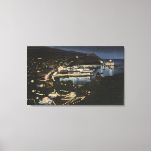 Night View of Avalon Bay Canvas Print