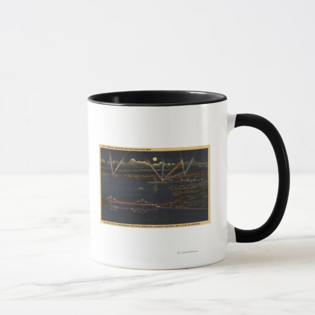 Night View of Bay Metropolitan Area Mug (Right)