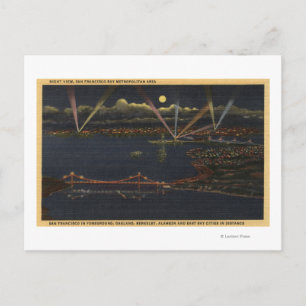 Night View of Bay Metropolitan Area Postcard