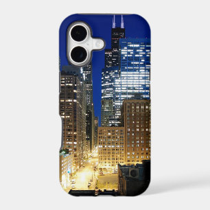 Night view of cityscape of Chicago