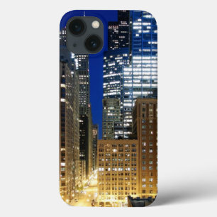 Night view of cityscape of Chicago iPhone 13 Case