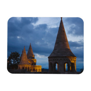 Night view of Fisherman's Bastion, Castle Hil Magnet