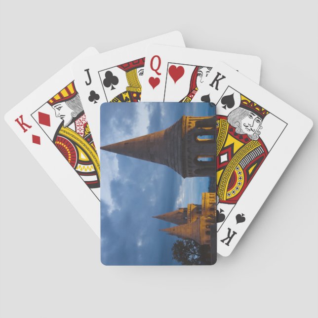 Night view of Fisherman's Bastion, Castle Hil Playing Cards (Back)