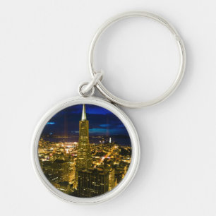 Night view of San Francisco. Keychain