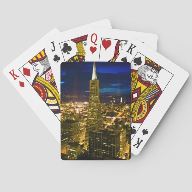 Night view of San Francisco. Playing Cards (Back)