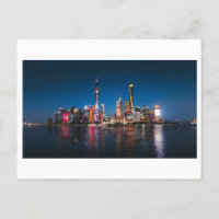 Night View of Shanghai and Huangpu River, China,
