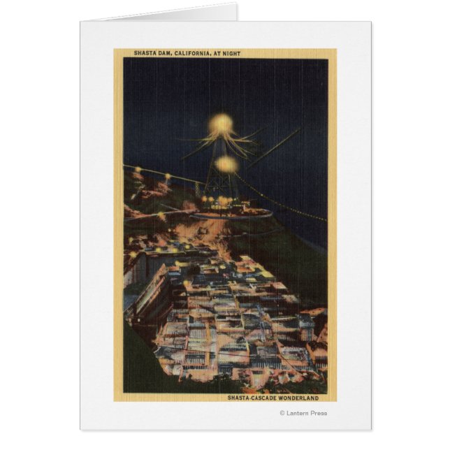 Night View of Shasta Dam (Front)