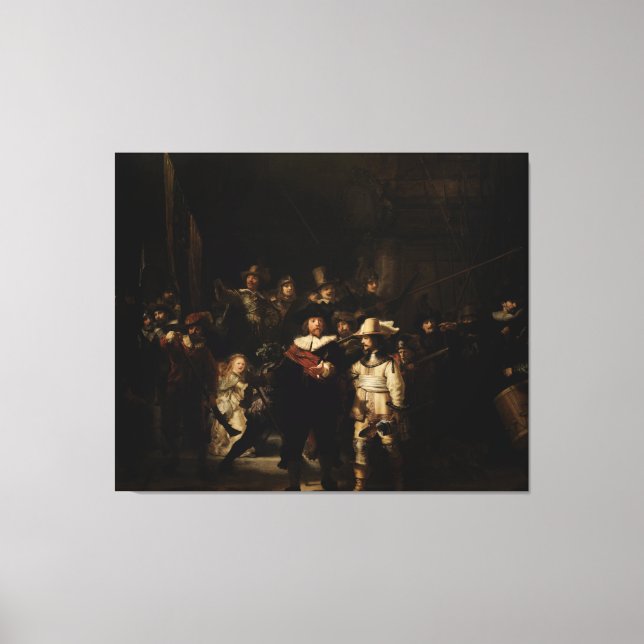 Night Watch by Rembrandt Canvas Print (Front)