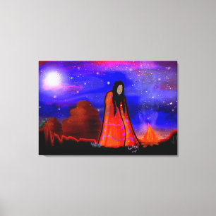Night Watch - Native American Canvas Print