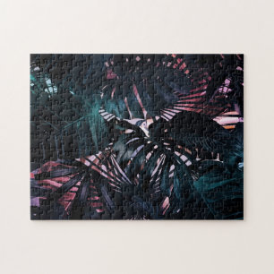 Night Wild Jungle Tropical Parrots Jigsaw Puzzle