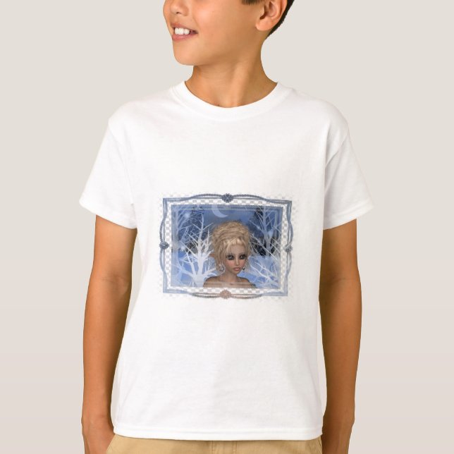 Night Wintertime Elf Design T-Shirt (Front)