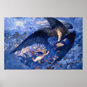 Night with Her Train of Stars Fine Art Poster