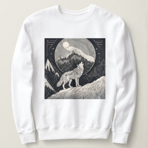 Night Wolf Howl – Moonlight & Forest Aesthetic Sweatshirt