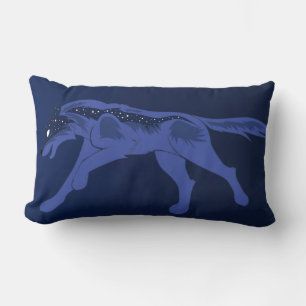 Night Wolf Lumbar Pillow