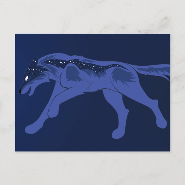 Night Wolf Postcard (Front)