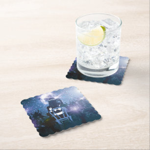Nightclub dancing paper coaster