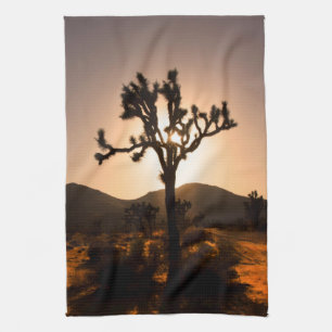 Nightfall begins at Joshua Tree Kitchen Towel