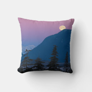 Nightfall in Alaska Throw Pillow