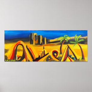 Nightfall in the desert poster