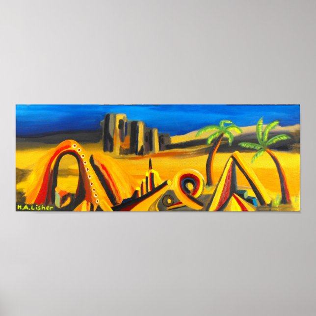 Nightfall in the desert poster (Front)