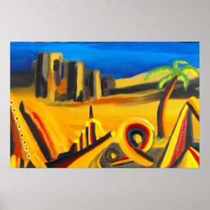 Nightfall in the desert poster