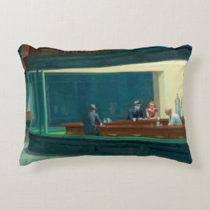 Nighthawks 1942 by Edward Hopper Accent Pillow