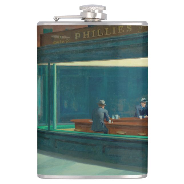 Nighthawks 1942 by Edward Hopper Hip Flask (Front)