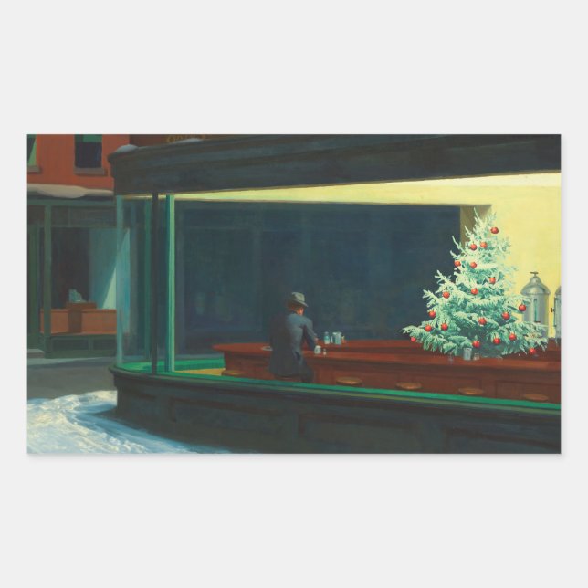 Nighthawks at Christmas Sticker (Front)