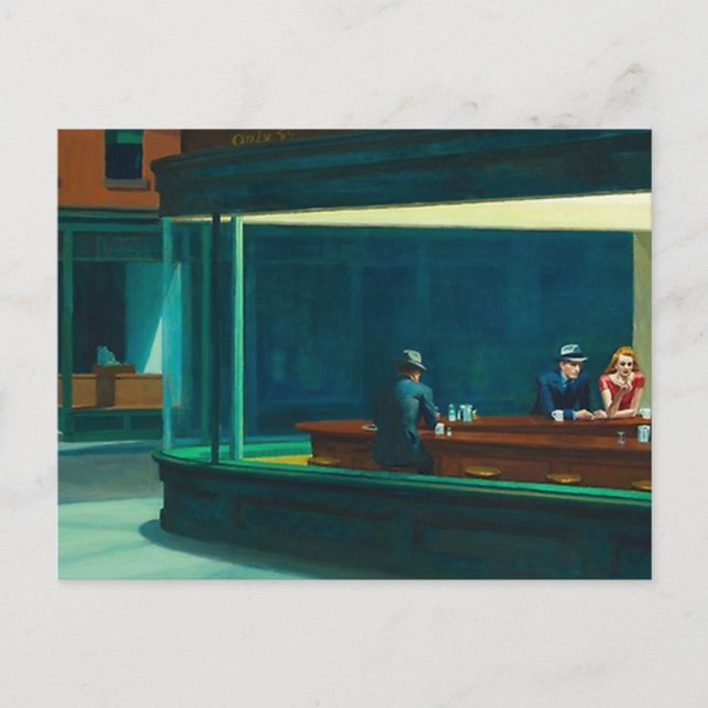 Nighthawks Edward Hopper Postcard (Front)