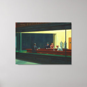 Nighthawks painting by Edward Hopper Canvas Print
