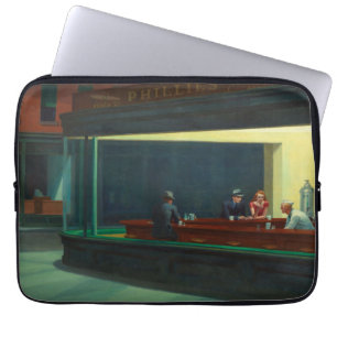 Nighthawks painting by Edward Hopper  Laptop Sleeve