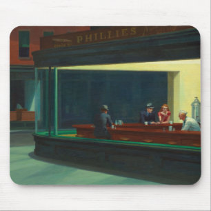 Nighthawks painting by Edward Hopper  Mouse Pad