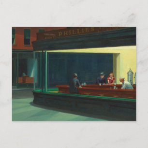Nighthawks painting by Edward Hopper Postcard
