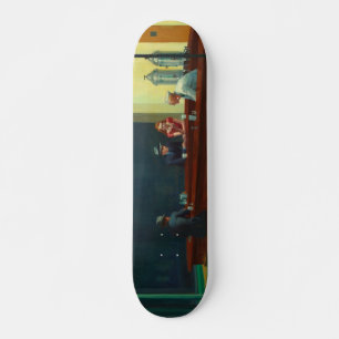 Nighthawks painting by Edward Hopper Skateboard